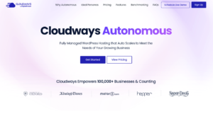 Landing page for Cloudways autoscale